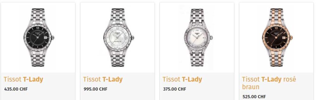 Tissot T-Lady Uhren