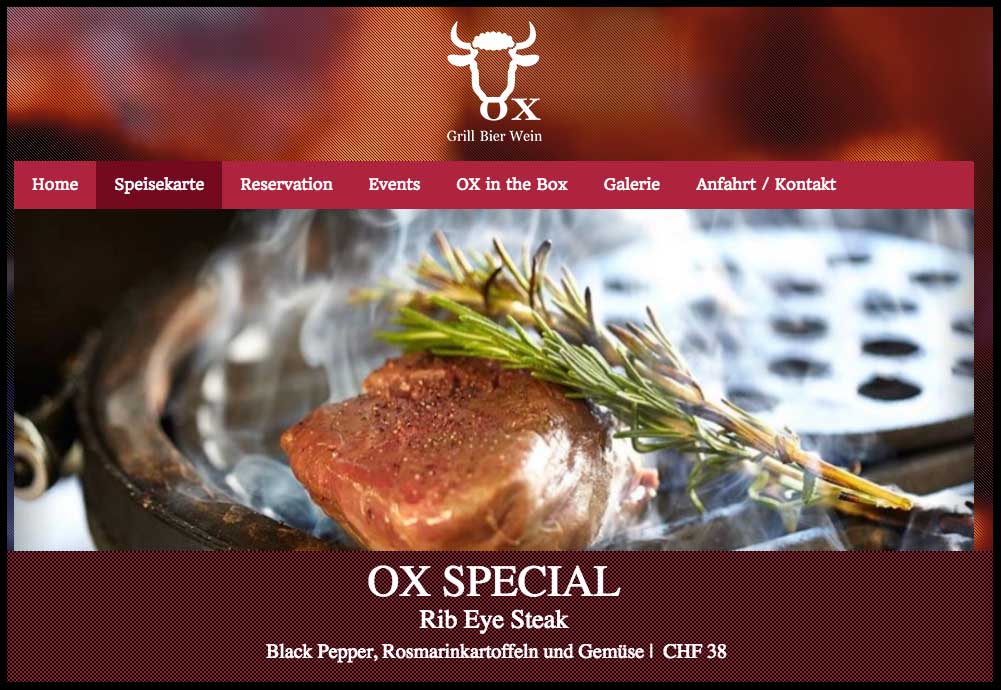 Restaurant Ox Online Marketing